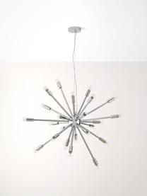 Veľká závesná lampa Spike, Odtiene striebornej, Ø 90 cm