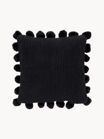 Housse de coussin 40x40 avec pompons Molly, 100 % coton

Le matériau est certifié STANDARD 100 OEKO-TEX®, 11.HIN.00050, HOHENSTEIN HTTI, Noir, larg. 40 x long. 40 cm