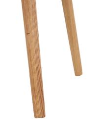 Chaise scandinave pieds en bois Nora, Tissu anthracite, pieds chêne, larg. 58 x prof. 58 cm