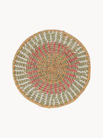 Sets de table ronds en fibres naturelles Mexico, 6 élém., Paille, Multicolore, Ø 38 cm