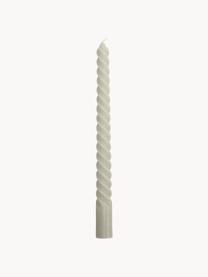 Gedraaide kaarsen Twisted, 4 stuks, Was, Gebroken wit, H 26 cm