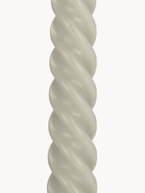 Velas candelabro Twisted, 4 uds., Cera, Blanco Off White, Al 26 cm