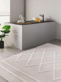 Ručně tkaný interiérový/exteriérový koberec se strukturovaným povrchem Bonte, 100 % polypropylen, Krémově bílá, Š 160 cm, D 230 cm (velikost M)