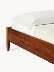 Houten bed Windsor van grenenhout, Massief grenenhout, FSC-gecertificeerd, Grenenhout, donker, B 140 x L 200 cm