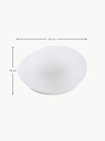 Malé solární LED svítidlo Pebble, Bílá, Š 14 cm, V 10 cm