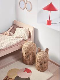 Set di 2 cestini fatti a mano con coperchi Bear & Rabbit, Fibra naturale, Beige, Set in varie misure