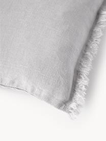 Housse de coussin pur lin avec franges Luana, 100 % pur lin

Le lin est naturellement doté d'un toucher plutôt rugueux et d'un aspect froissé
Sa résistance élevée au accrocs lui confère robustesse et longévité, Gris clair, larg. 40 x long. 40 cm