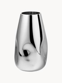 Velká ručně foukaná skleněná váza Mirror, Stříbrná, Ø 20 cm, V 35 cm