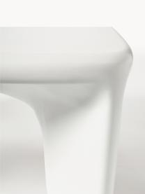 Wewnętrzny/zewnętrzny stolik kawowy Clay, Włókno szklane, Biały, S 75 x G 75 cm