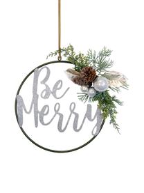 Décoration de Noël à suspendre Be Marry, Métal, plastique, cônes, Vert, couleur argentée, Ø 36 cm