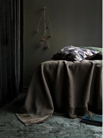 Prehoz z bavlny s vafľovou štruktúrou Nordic, 100 %  bavlna, Zelená, Š 260 x D 280 cm (pre postele do 200 x 200 cm)