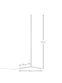 Lampadaire à intensité variable V-Line, Blanc, haut. 141 cm