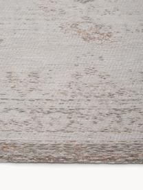 Chenille vloerkleed Medaillon, Chenillegaren (100% katoen), Greige, B 240 x L 340 cm (maat XL)