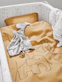 Baby-Schmusetuch Raffi mit Schnullerhalter, 50 % Baumwolle, 50 % Polyester, Grau, B 30 x L 30 cm