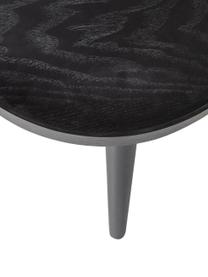 Tabouret en velours Laurie, Velours kaki, noir, Ø 38 x haut. 38 cm