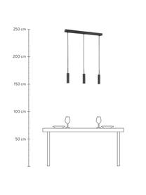 Stmívatelné závěsné LED svítidlo Stina, Matná černá, Š 70 cm, V 17 cm