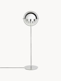 Verstelbare vloerlamp Multi-Lite, Lamp: gecoat aluminium, Glanzend zilverkleurig, H 148 cm