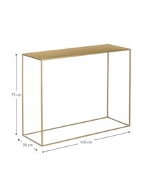 Console en métal Tensio, Métal, revêtement par poudre, Or laiton, larg. 100 x prof. 35 cm