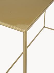 Metalen sidetable Tensio, Gepoedercoat metaal, Goudkleurig, B 100 x D 35 cm