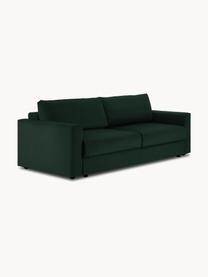 Samt-Schlafsofa Tasha (3-Sitzer) mit Stauraum, Bezug: Samt (100 % Polyester) De, Gestell: Massives Kiefernholz, Spe, Samt Dunkelgrün, B 235 x T 100 cm