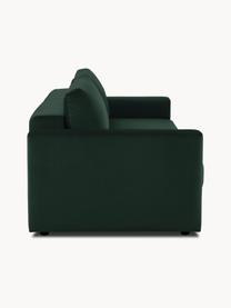 Divano letto 3 posti in velluto  con contenitore Tasha, Rivestimento: velluto (100% poliestere), Struttura: legno di pino massiccio, , Piedini: plastica Questo prodotto , Velluto verde scuro, Larg. 235 x Prof. 100 cm