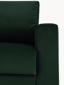 Divano letto 3 posti in velluto  con contenitore Tasha, Rivestimento: velluto (100% poliestere), Struttura: legno di pino massiccio, , Piedini: plastica Questo prodotto , Velluto verde scuro, Larg. 235 x Prof. 100 cm