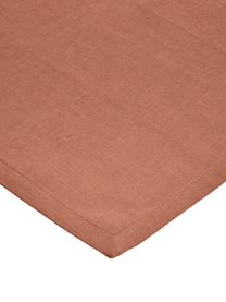 Servilletas de algodón/lino Hemmed, 6 uds., 85% algodón, 15% lino, Marrón, An 40 x L 40 cm