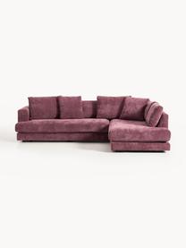 Sofa narożna Tribeca, Tapicerka: 100% poliester Dzięki tka, Stelaż: drewno bukowe, drewno sos, Nogi: drewno sosnowe Ten produk, Ciemnofioletowa tkanina, S 274 x G 192 cm, prawostronna