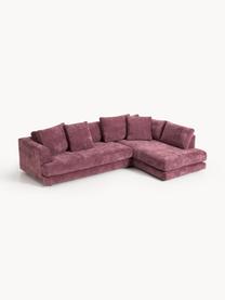 Ecksofa Tribeca, Bezug: 100 % Polyester Der strap, Gestell: Buchenholz, Kiefernholz, , Füße: Kiefernholz Dieses Produk, Webstoff Aubergine, B 274 x T 192 cm, Eckteil rechts