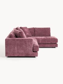 Ecksofa Tribeca, Bezug: 100 % Polyester Der strap, Gestell: Buchenholz, Kiefernholz, , Webstoff Aubergine, B 274 x T 192 cm, Eckteil rechts