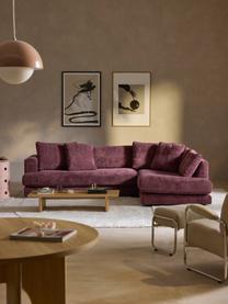 Ecksofa Tribeca, Bezug: 100 % Polyester Der strap, Gestell: Buchenholz, Kiefernholz, , Webstoff Aubergine, B 274 x T 192 cm, Eckteil rechts