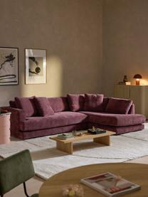 Ecksofa Tribeca, Bezug: 100 % Polyester Der strap, Gestell: Buchenholz, Kiefernholz, , Webstoff Aubergine, B 274 x T 192 cm, Eckteil rechts