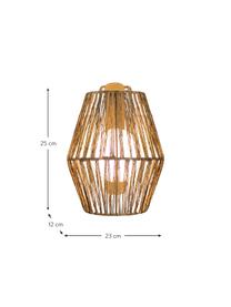 Ručne vyrobená stmievateľná nástenná LED lampa Sisine, Svetlohnedá, Š 23 x V 25 cm