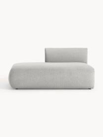 Chaise longue componibile in bouclé Sofia, Rivestimento: bouclé (100% poliestere) , Struttura: legno di abete rosso, tru, Piedini: plastica Questo prodotto , Bouclé grigio chiaro, Larg. 159 x Prof. 103 cm, schienale a sinistra