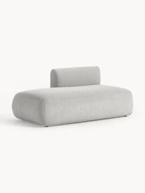 Chaise longue componibile in bouclé Sofia, Rivestimento: bouclé (100% poliestere) , Struttura: legno di abete rosso, tru, Piedini: plastica Questo prodotto , Bouclé grigio chiaro, Larg. 159 x Prof. 103 cm, schienale a sinistra