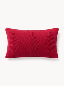 Housse de coussin en coton avec motif hivernal Beryl, 100 % coton, Rouge, larg. 30 x long. 50 cm