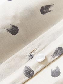 Funda de almohada de algodón a lunares Amma, Off White, An 45 x L 110 cm