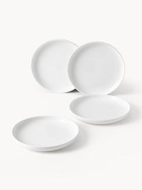 Piatti piani in porcellana Nessa 2 pz, Porcellana a pasta dura di alta qualità, Bianco latte lucido, Ø 26 cm