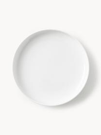 Piatti piani in porcellana Nessa 2 pz, Porcellana a pasta dura di alta qualità, Bianco latte lucido, Ø 26 cm