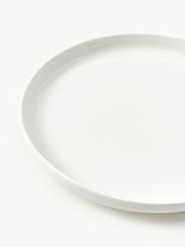 Porcelánové mělké talíře Nessa, 4 ks, Vysoce kvalitní porcelán, Tlumeně bílá, lesklá, Ø 26 cm