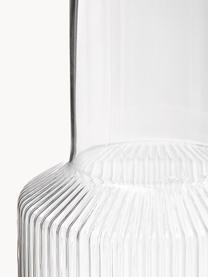 Mundgeblasene Karaffe Ripple mit Rillenrelief, 1 L, Glas, mundgeblasen, Transparent, glänzend, 1 L