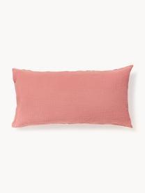 Poszewka na poduszkę z muślinu bawełnianego Odile, Brudny różowy, S 40 x D 80 cm