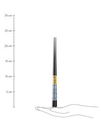 Komplet pałeczek z drewna Kuroki, 5 par, Drewno naturalne, Odcienie niebieskiego, czarny, D 23 cm