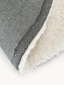 Okrągły puszysty dywan z długim włosiem Leighton, Złamana biel, Ø 150 cm (Rozmiar M)