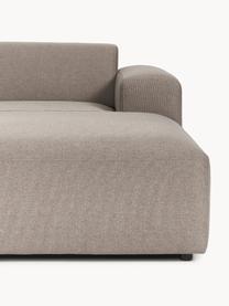 Ecksofa Melva (4-Sitzer), Bezug: 100 % Polyester Der hochw, Gestell: Massives Kiefernholz, Spa, Füße: Kunststoff Dieses Produkt, Webstoff Taupe, B 319 x T 195 cm, Eckteil links