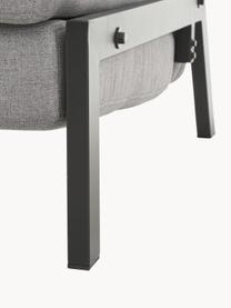 Schlafsessel Edward mit Metall-Füßen, ausklappbar, Bezug: 100% Polyester 40.000 Sch, Webstoff Grau, B 96 x T 98 cm
