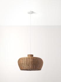 Závesná lampa z ratanu Krisa, Kov, ratan, Hnedá, Š 70 x V 150 cm