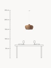 Pendelleuchte Krisa aus Rattan, Metall, Rattan, Braun, B 70 x H 150 cm