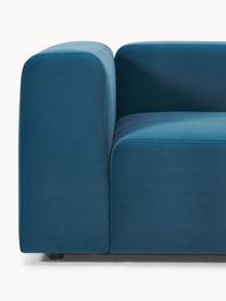 Fluwelen fauteuil Lena, Bekleding: fluweel (100% polyester) , Frame: grenenhout, multiplex, ha, Poten: kunststof, Fluweel petrol, B 134 x D 106 cm