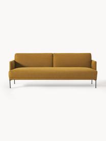 Schlafsofa Fluente (3-Sitzer), Bezug: 100 % Polyester Der strap, Gestell: Massives Kiefernholz, Füße: Metall, pulverbeschichtet, Webstoff Ocker, B 220 x T 88 cm